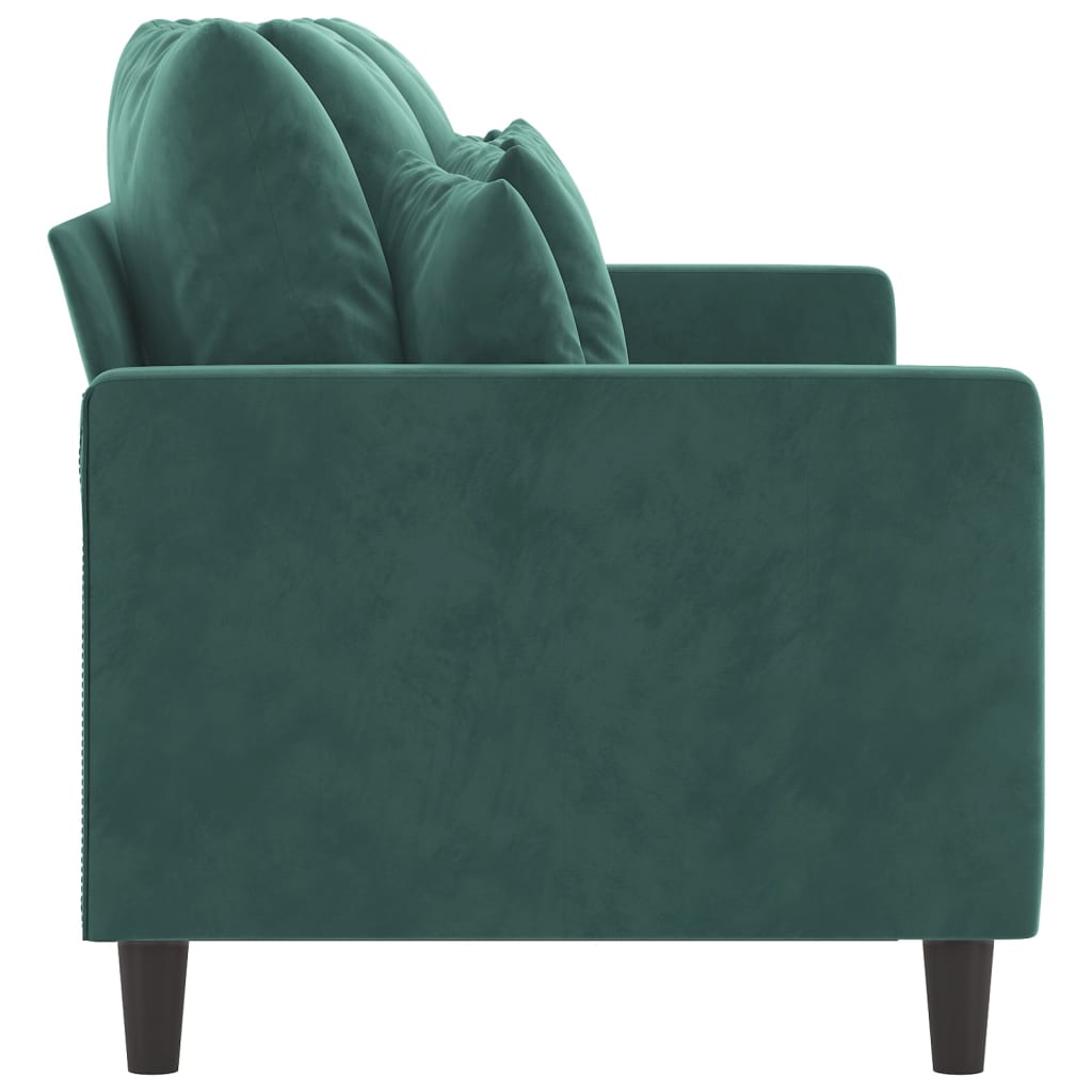 3-Seater Sofa Dark Green 70.9" Velvet