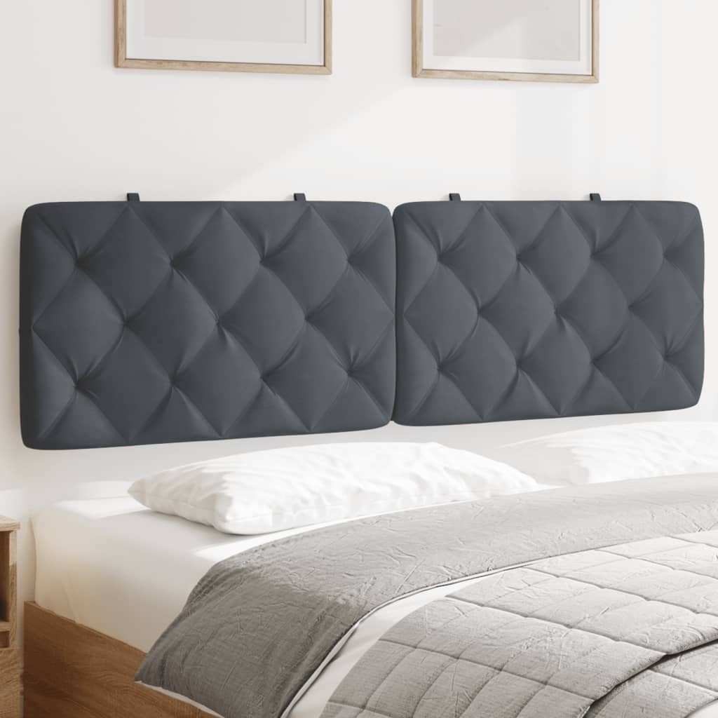 Headboard Cushion Dark Gray 60.2" Velvet