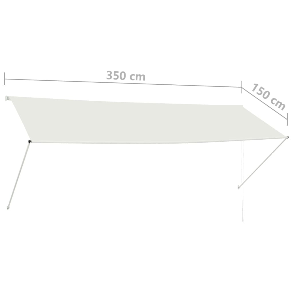 Retractable Awning 137.8"x59.1" Cream