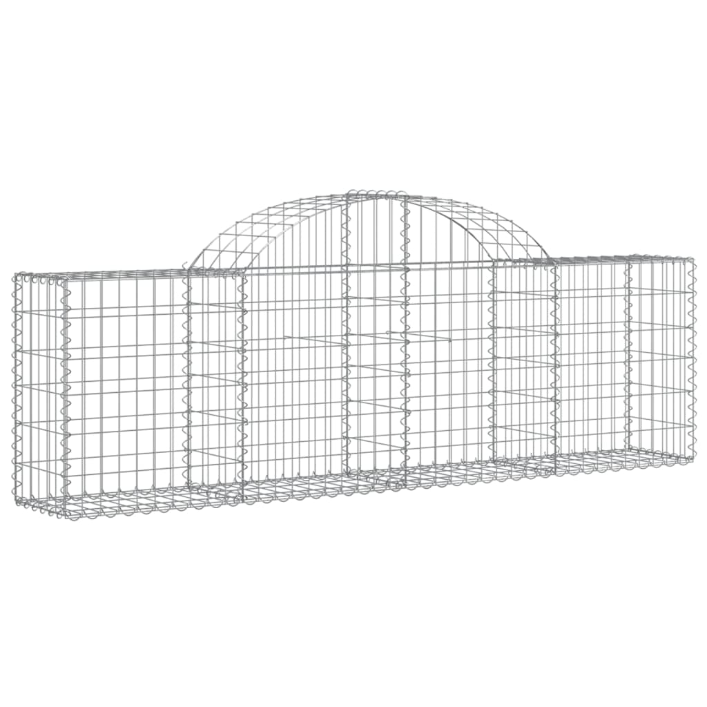 Arched Gabion Baskets 25 pcs 78.7"x11.8"x23.6"/31.5" Galvanized Iron