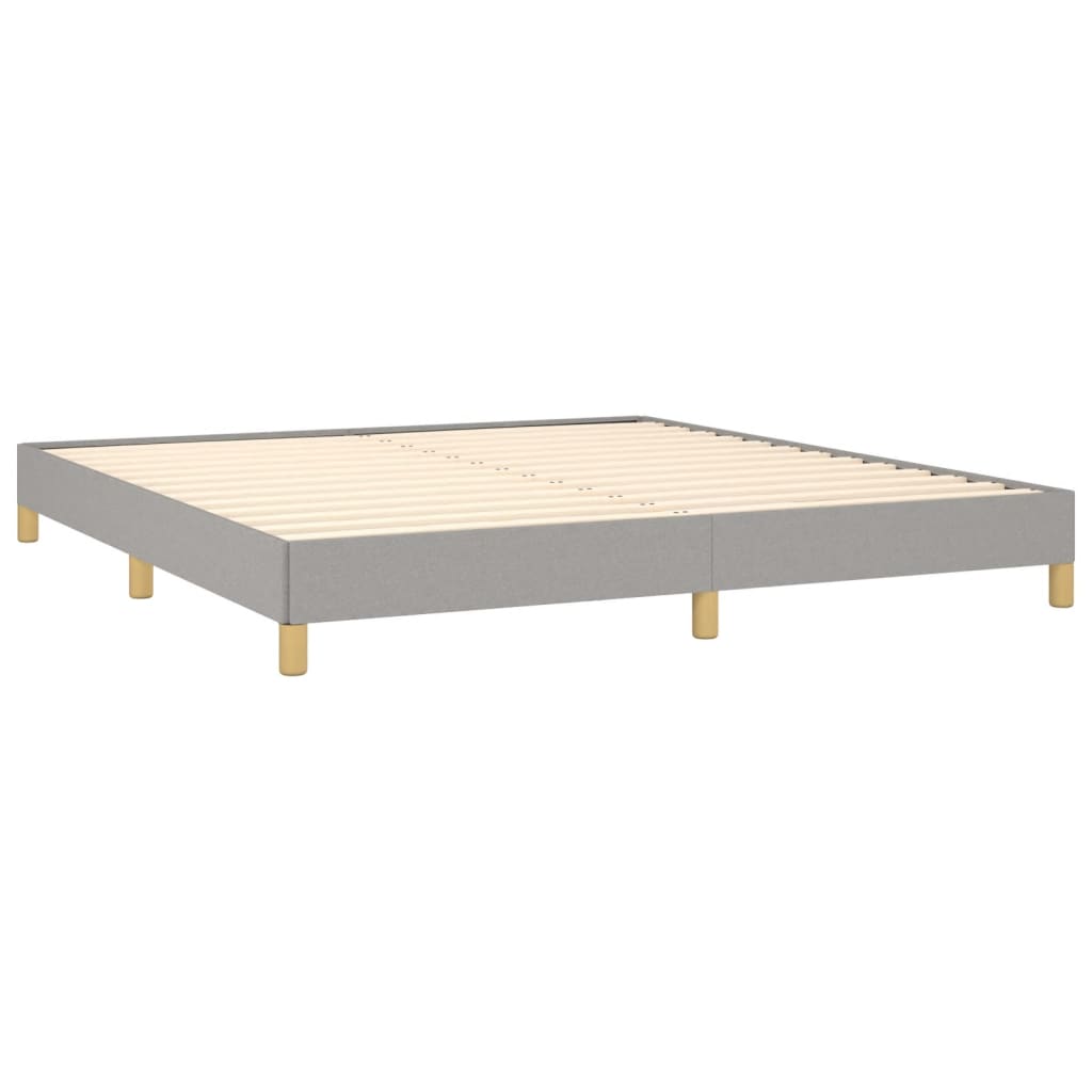 Bed Frame without Mattress Light Gray California King Fabric