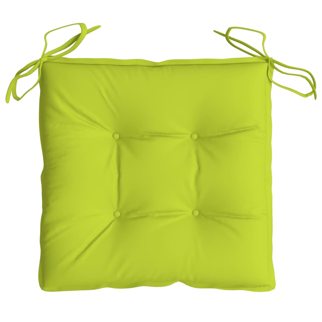 Pallet Cushions 2 pcs Bright Green 19.7"x19.7"x2.8" Oxford Fabric