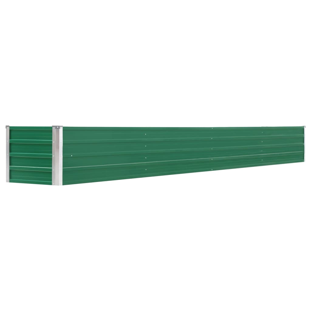 Garden Raised Bed Galvanized Steel 126"x15.7"x17.7" Green