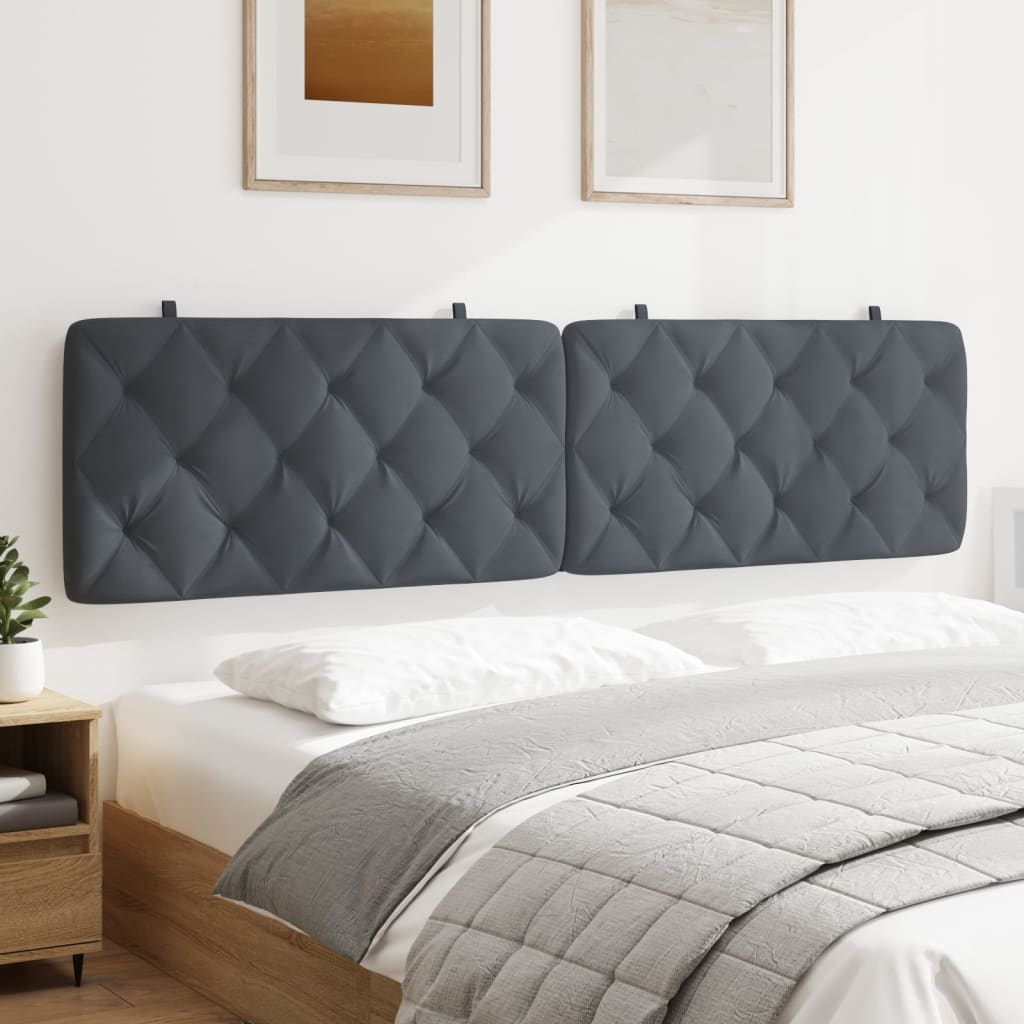 Headboard Cushion Dark Gray 76" Velvet