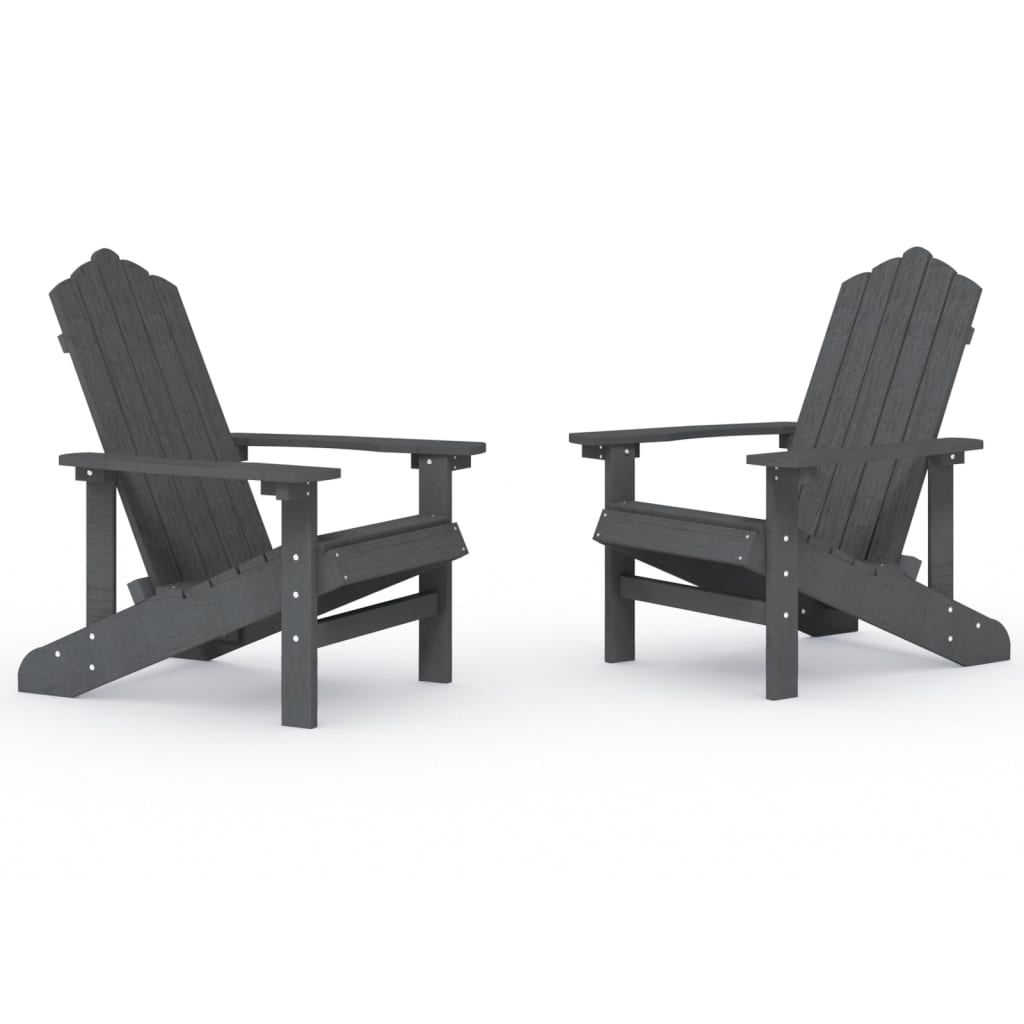 Patio Adirondack Chairs 2 pcs HDPE Anthracite