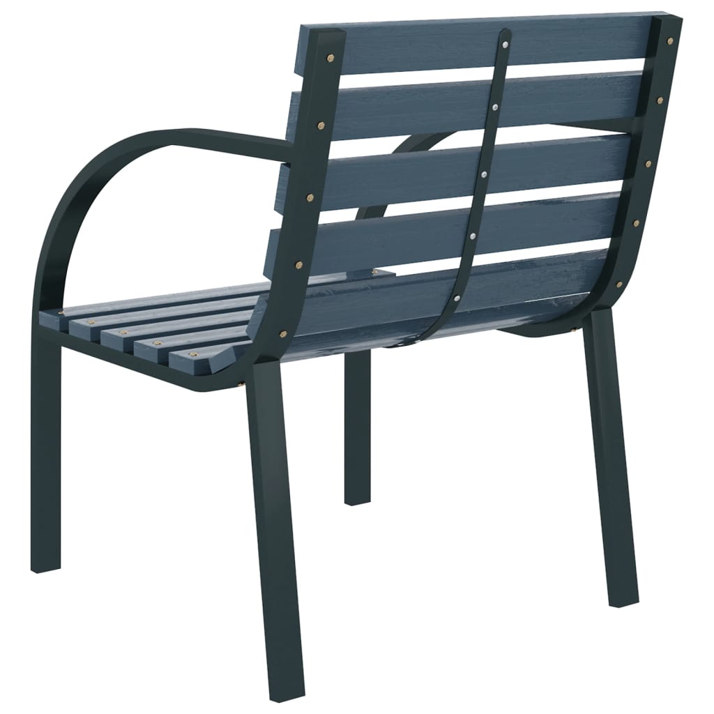 Patio Chairs 2 pcs Gray Wood