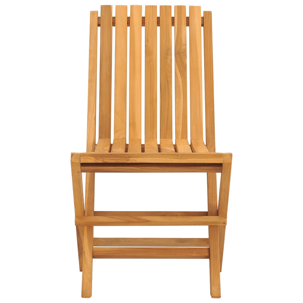 Folding Patio Chairs 2 pcs 18.5"x18.5"x35" Solid Wood Teak