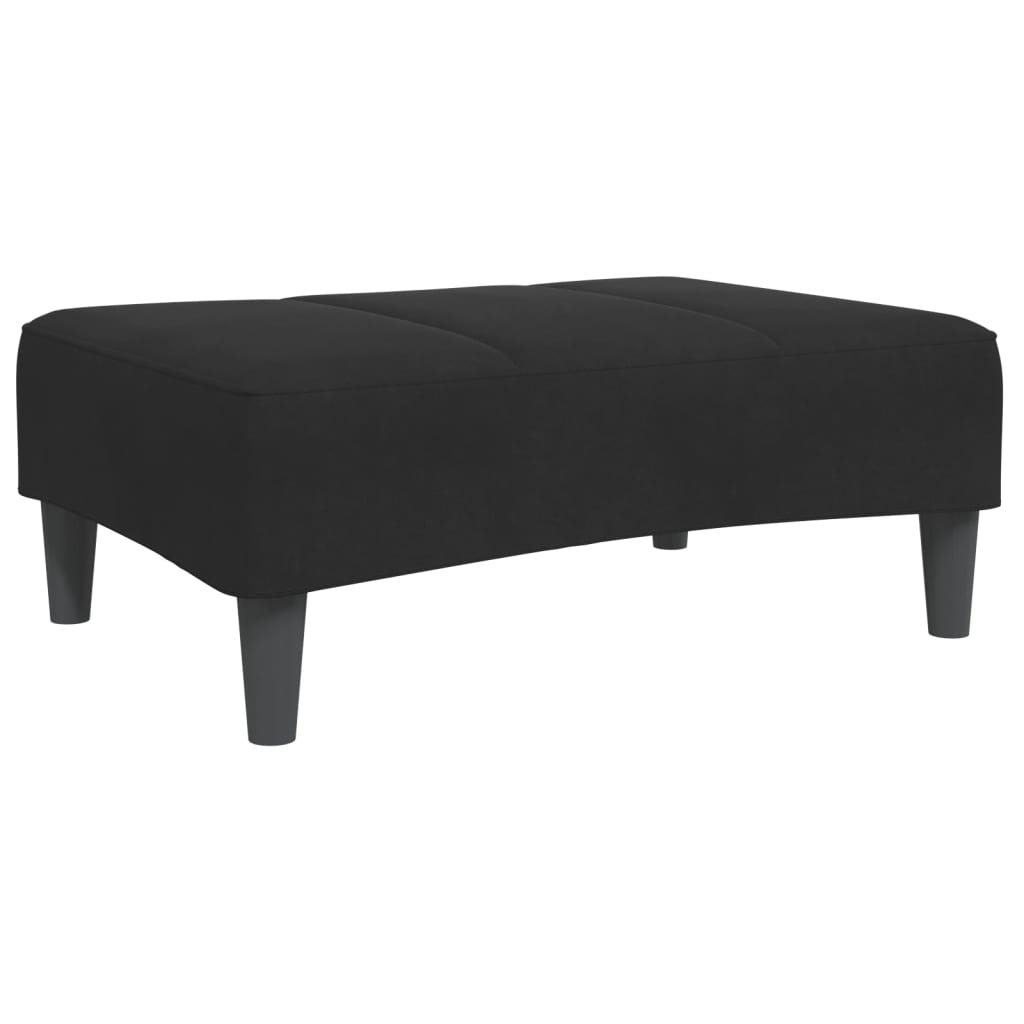 Footstool Black 30.3"x21.7"x12.2" Velvet