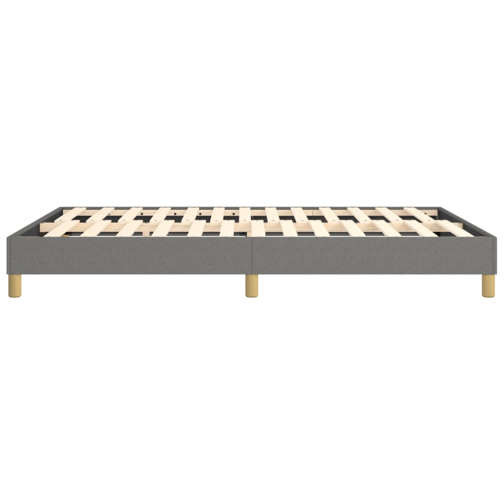 Bed Frame without Mattress Dark Gray Queen Fabric (US Only)