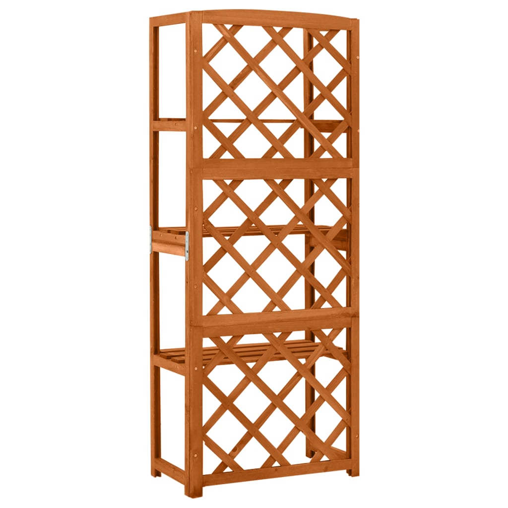 Trellis with Shelves 21.7"x11.8"x55.1" Solid Fir Wood