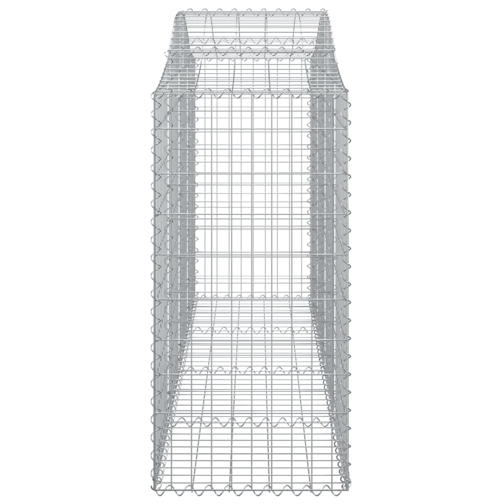 Arched Gabion Baskets 12 pcs 78.7"x19.7"x47.2"/55.1" Galvanized Iron