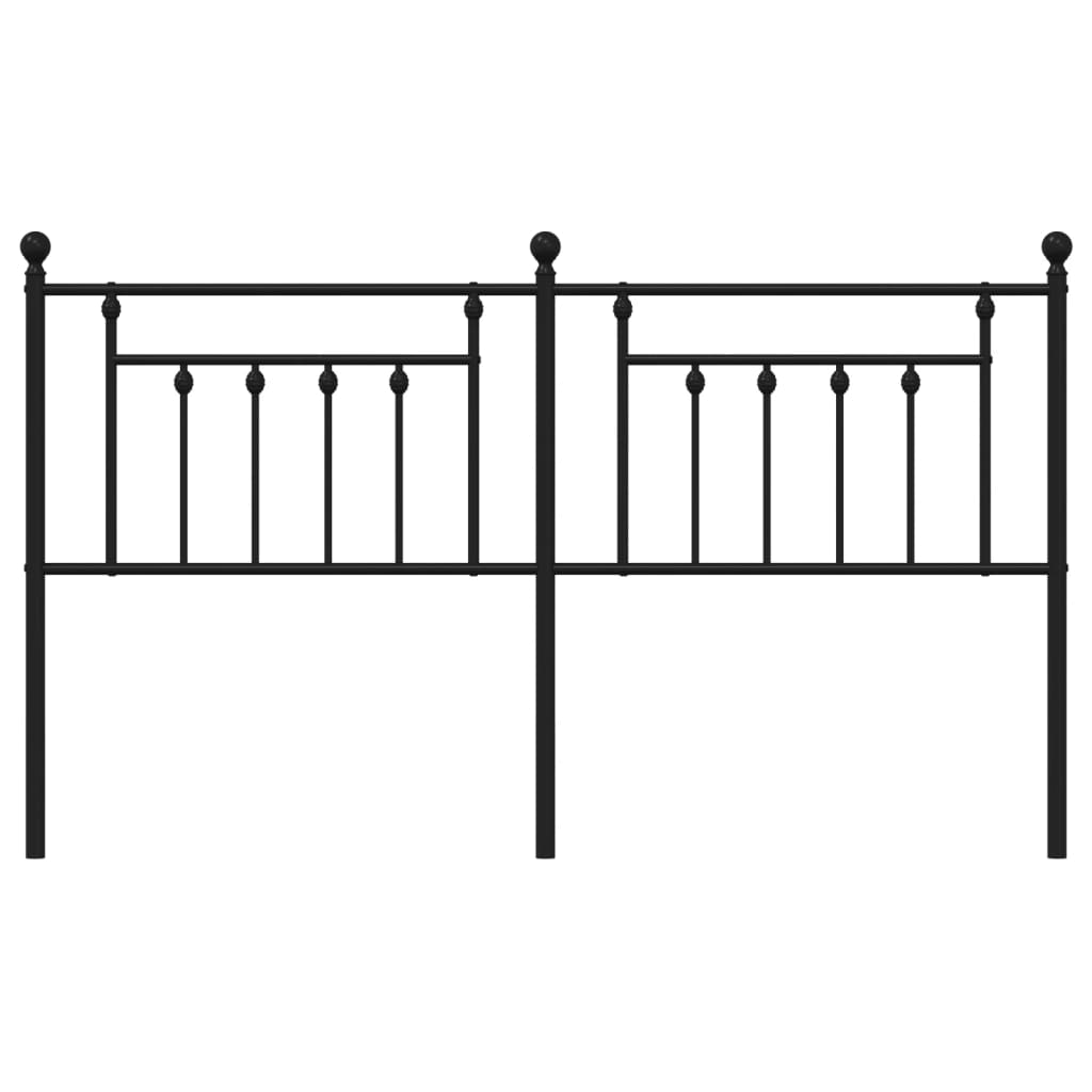 Metal Headboard Black 70.9"