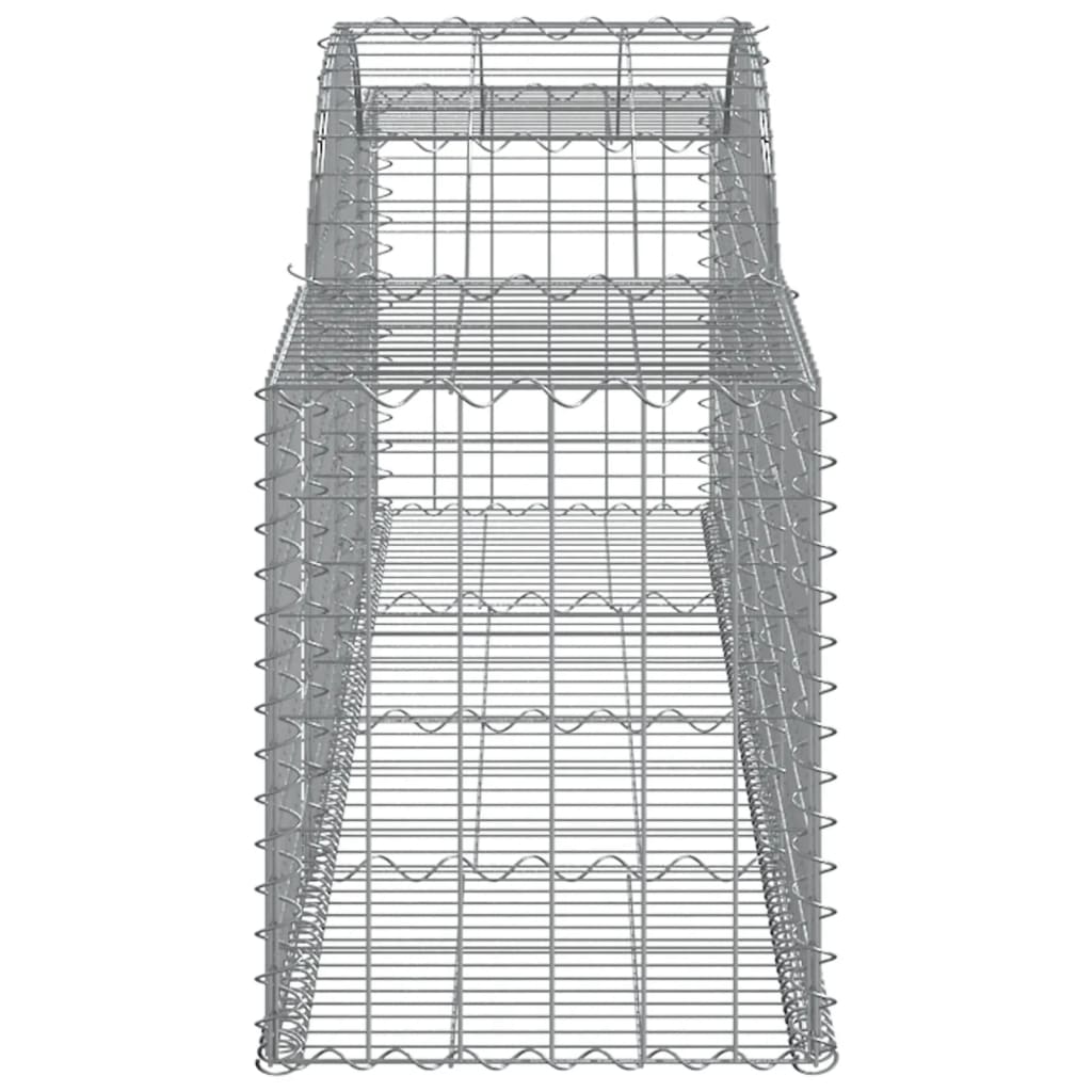 Arched Gabion Baskets 17 pcs 118.1"x19.7"x23.6"/31.5" Galvanized Iron