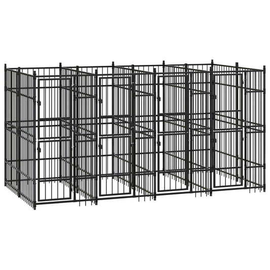 Outdoor Dog Kennel Steel 79.3 ft��