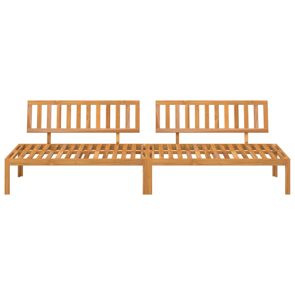 Patio Pallet Middle Sofas 2 pcs Solid Wood Acacia