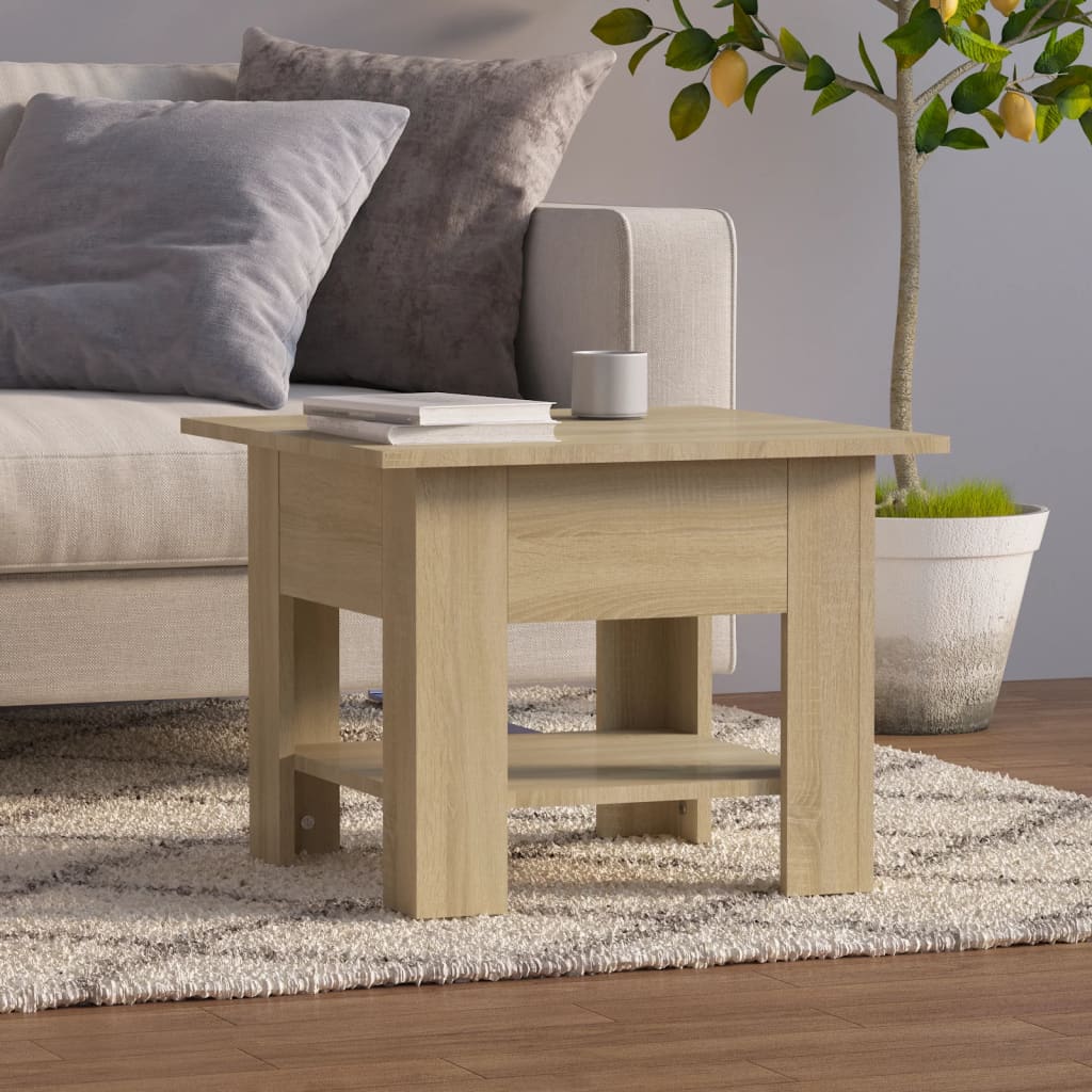 Coffee Table Gray Sonoma 21.7"x21.7"x16.5" Engineered Wood