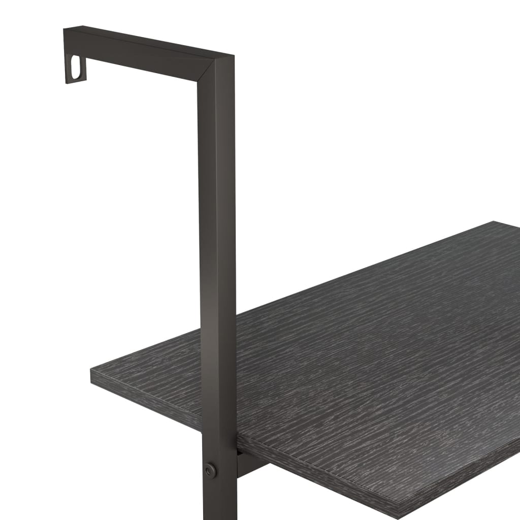 5-Tier Leaning Shelf Black 25.2"x13.8"x72.8"