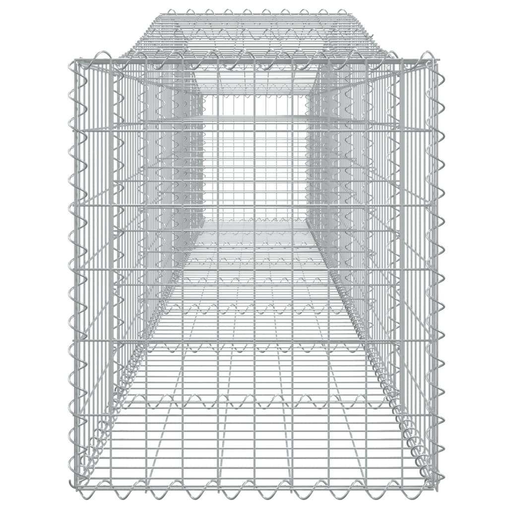 Arched Gabion Baskets 5 pcs 157.5"x19.7"x23.6"/31.5" Galvanized Iron