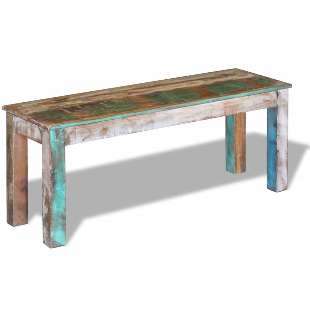 Bench Solid Reclaimed Wood 43.3"x13.8"x17.7"