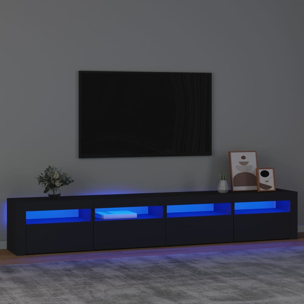 TV Stand with LED Lights Sonoma Oak 94.5"x13.8"x15.7"