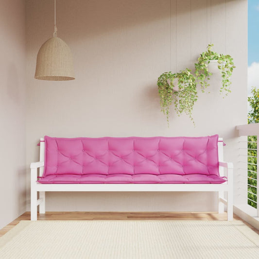 Garden Bench Cushions 2pcs Pink 78.7"x19.7"x2.8" Fabric