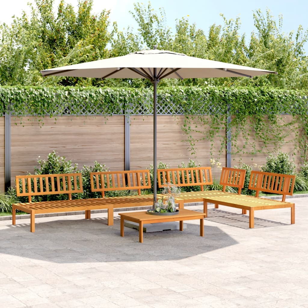 5 Piece Patio Pallet Sofa Set Solid Wood Acacia