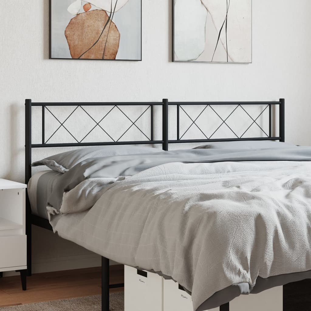 Metal Headboard White 59.1"