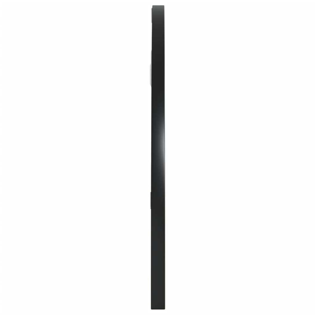 Wall Mirror Black 23.6"x11.8" Arch Iron