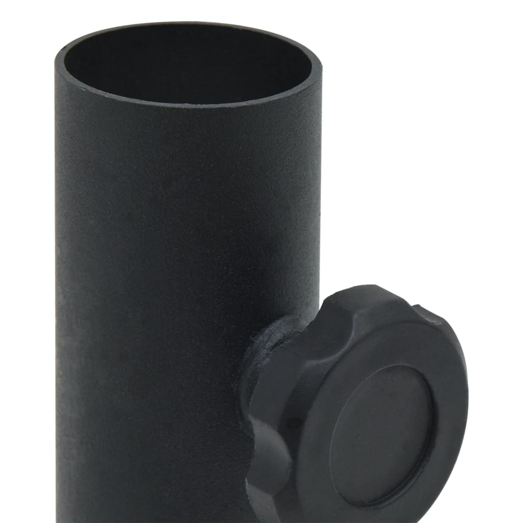 Parasol Base for Ø1.3"/1.3"/1.5" Pole Matt Black Steel