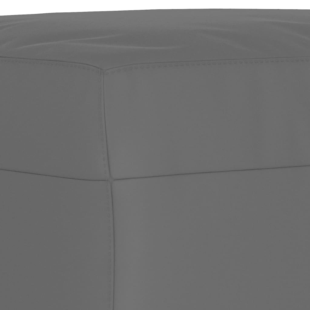 Footstool Dark Gray 27.6"x21.7"x16.1" Microfiber Fabric