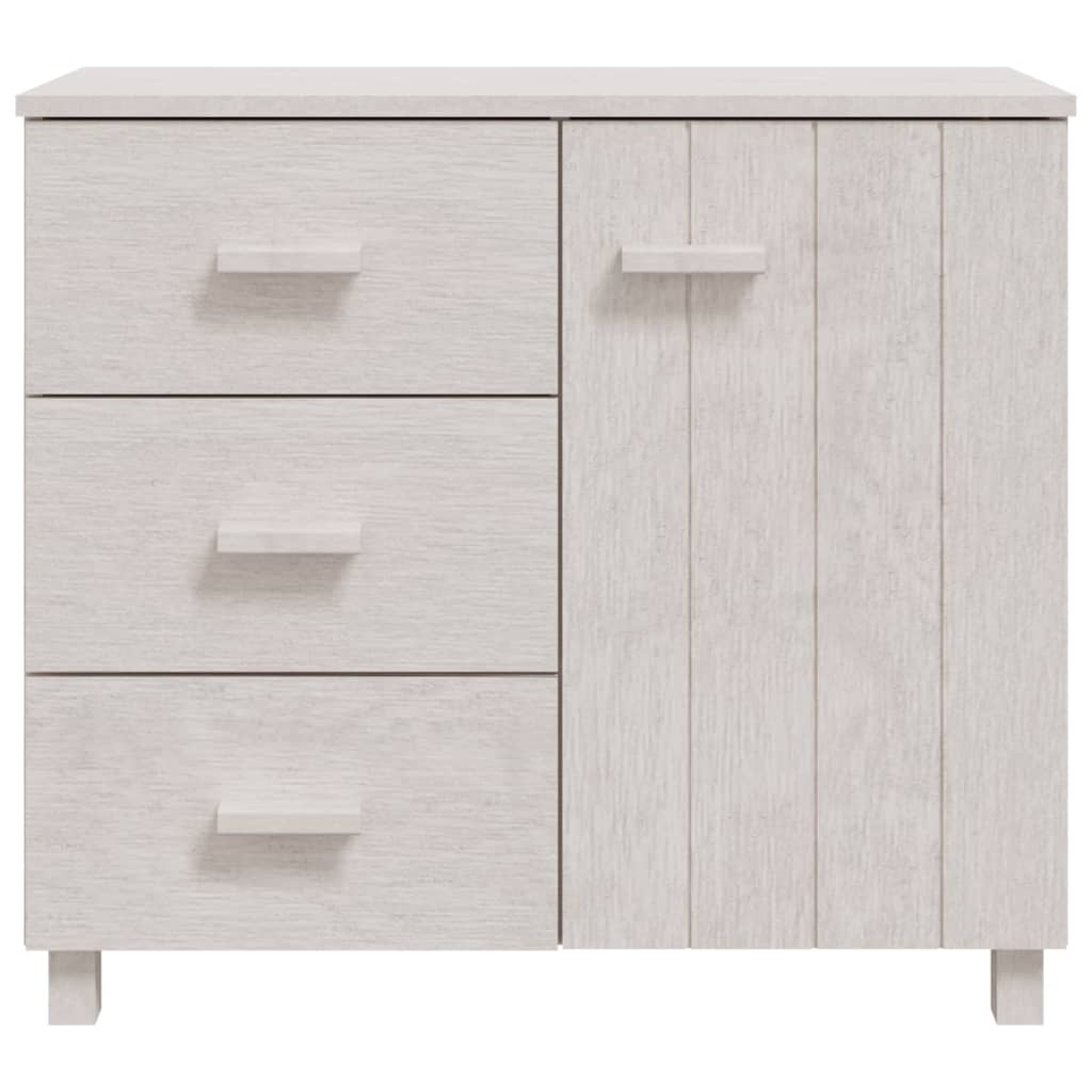 Sideboard HAMAR White 35.4"x15.7"x31.5" Solid Pinewood