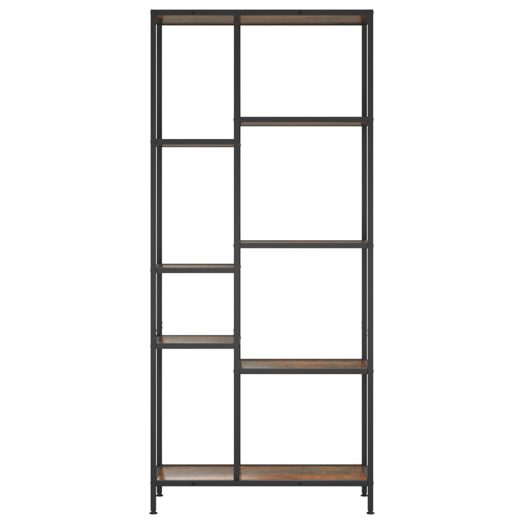 Book Shelf 31.5"x11.8"x70.9" Steel and Engineered Wood