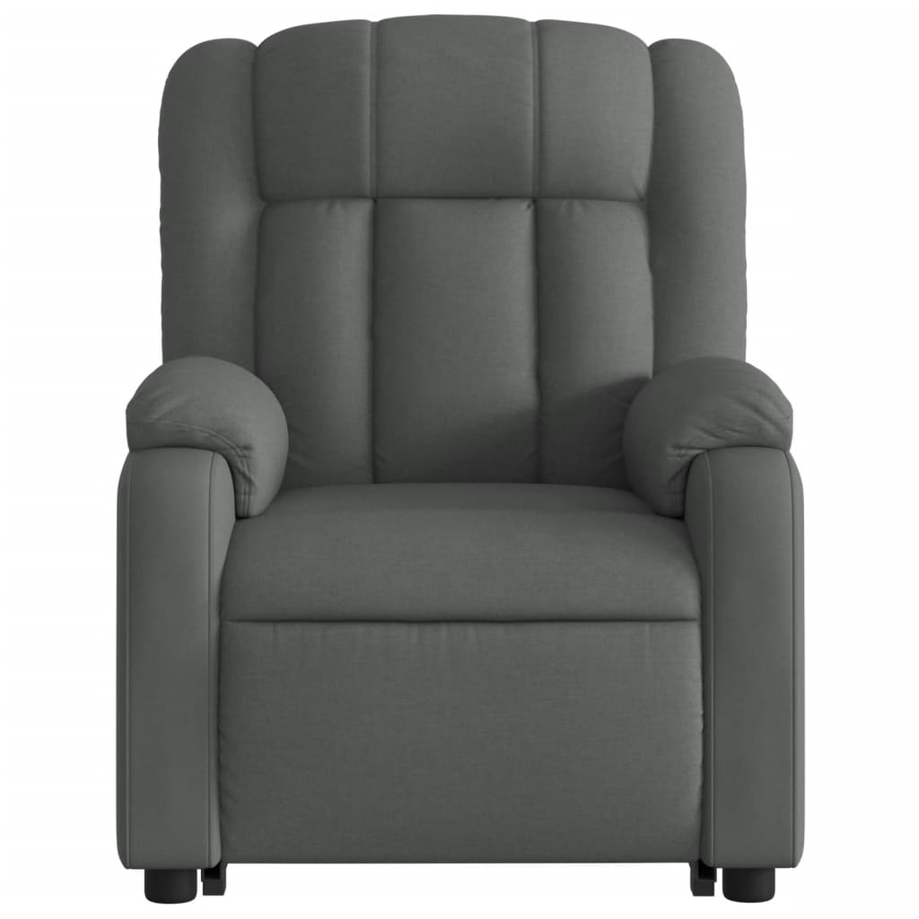 Electric Stand up Massage Recliner Chair Dark Gray Fabric