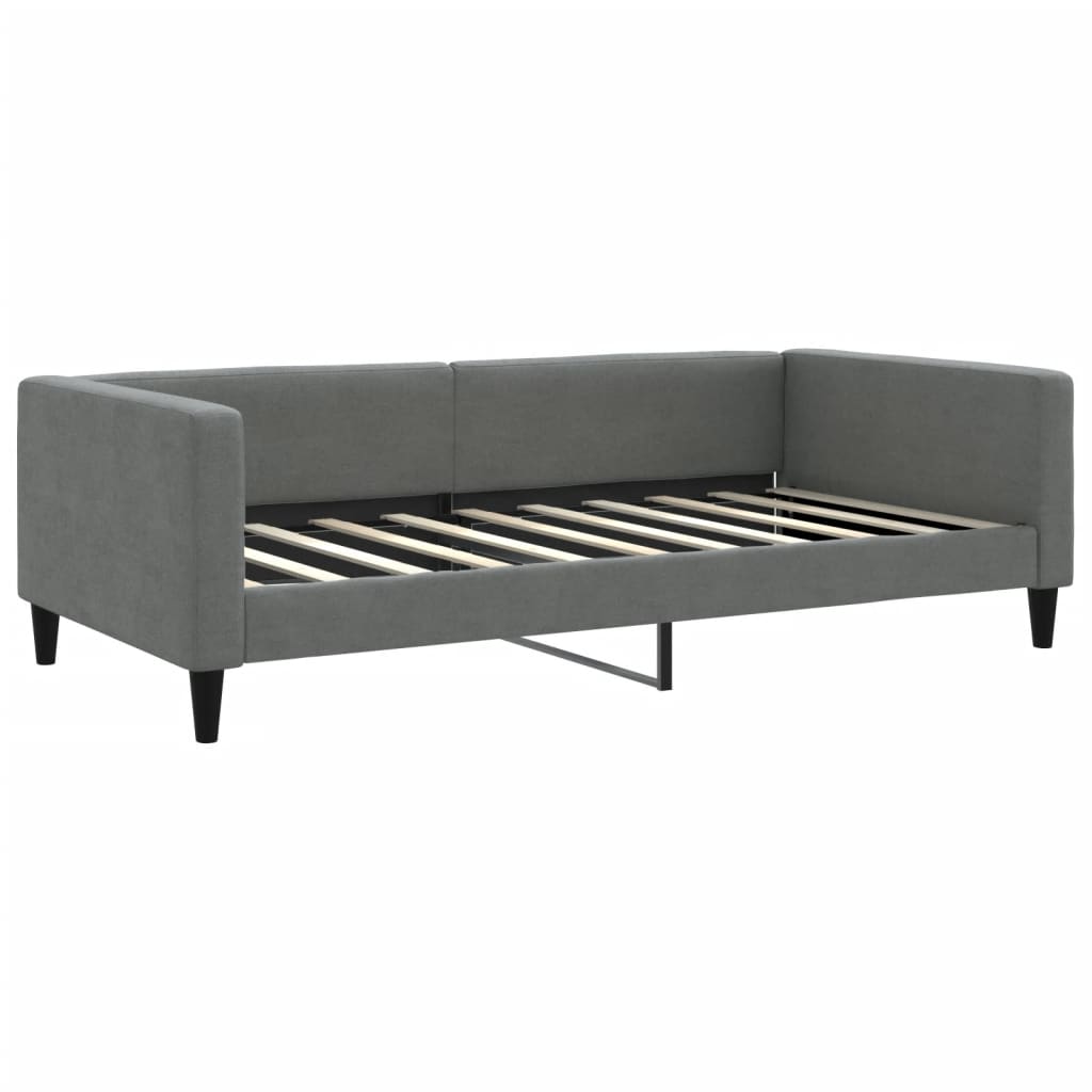 Day Bed without Mattress Dark Gray 39.4"x74.8" Fabric