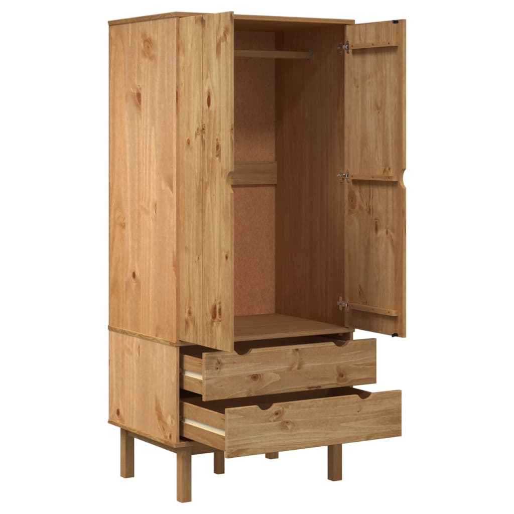 Wardrobe OTTA 30.1"x20.9"x67.7" Solid Wood Pine