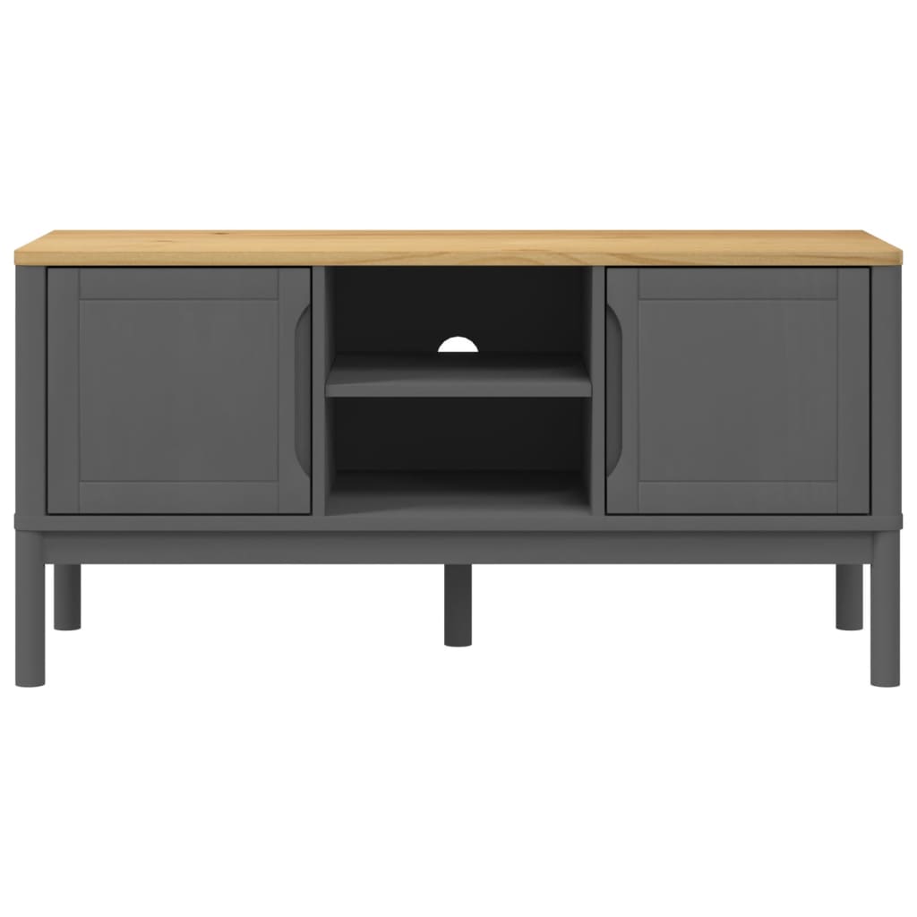 TV Stand FLORO Gray 44.9"x16.9"x21.7" Solid Pine Wood