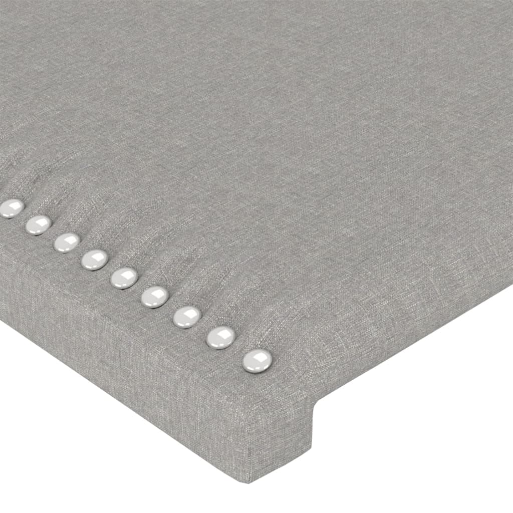 LED Headboard Light Gray 57.9"x6.3"x46.5"/50.4" Fabric