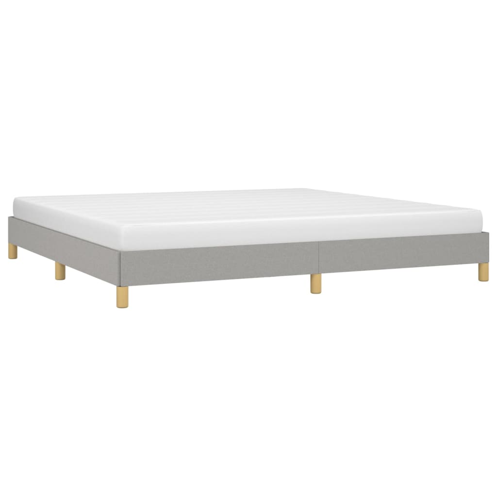 Bed Frame without Mattress Light Gray 76"x79.9" King Fabric