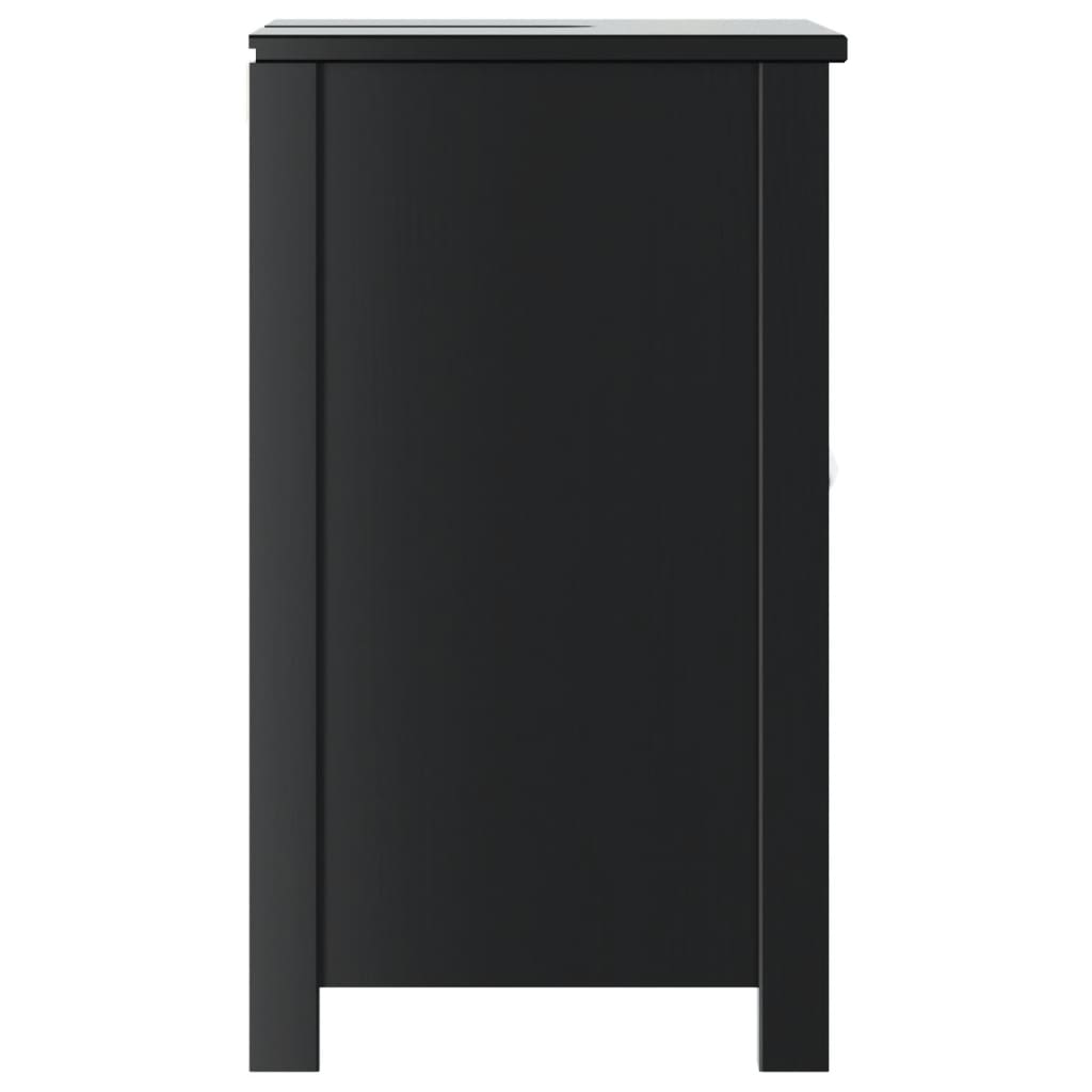 Bathroom Sink Cabinet BERG Black 23.6"x13.4"x23.2" Solid Wood Pine