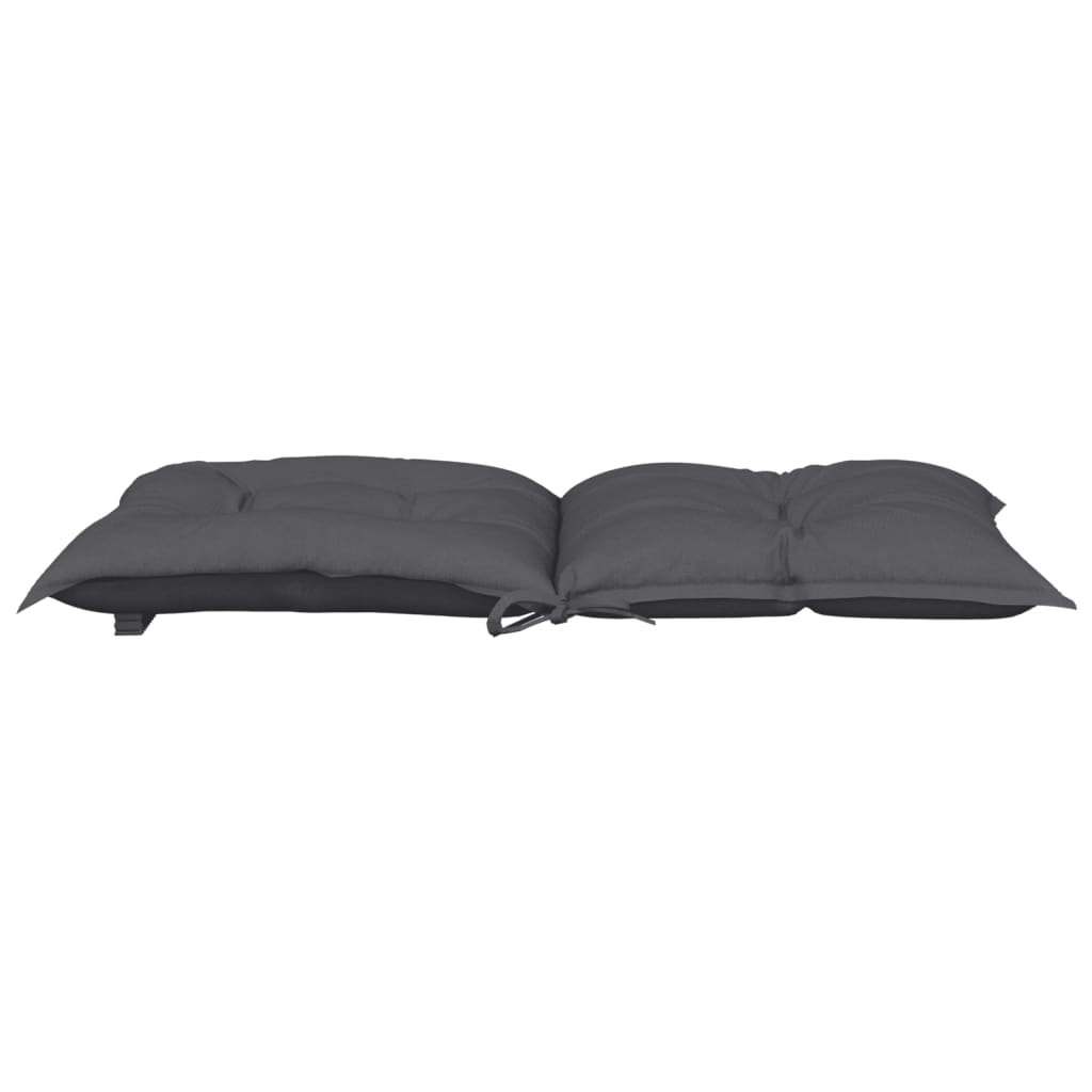 Garden Lowback Chair Cushions 4 pcs Anthracite 39.4"x19.7"x2.8" Fabric