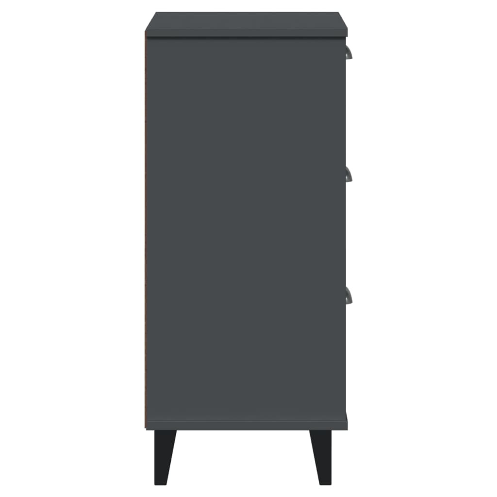 Bedside Cabinet VIKEN Anthracite Gray Engineered Wood