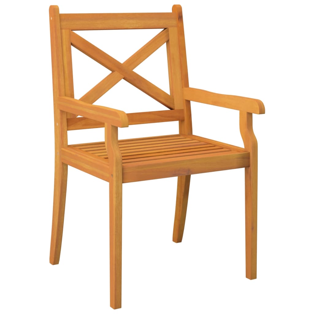 Patio Dining Chairs 2 pcs Solid Wood Acacia