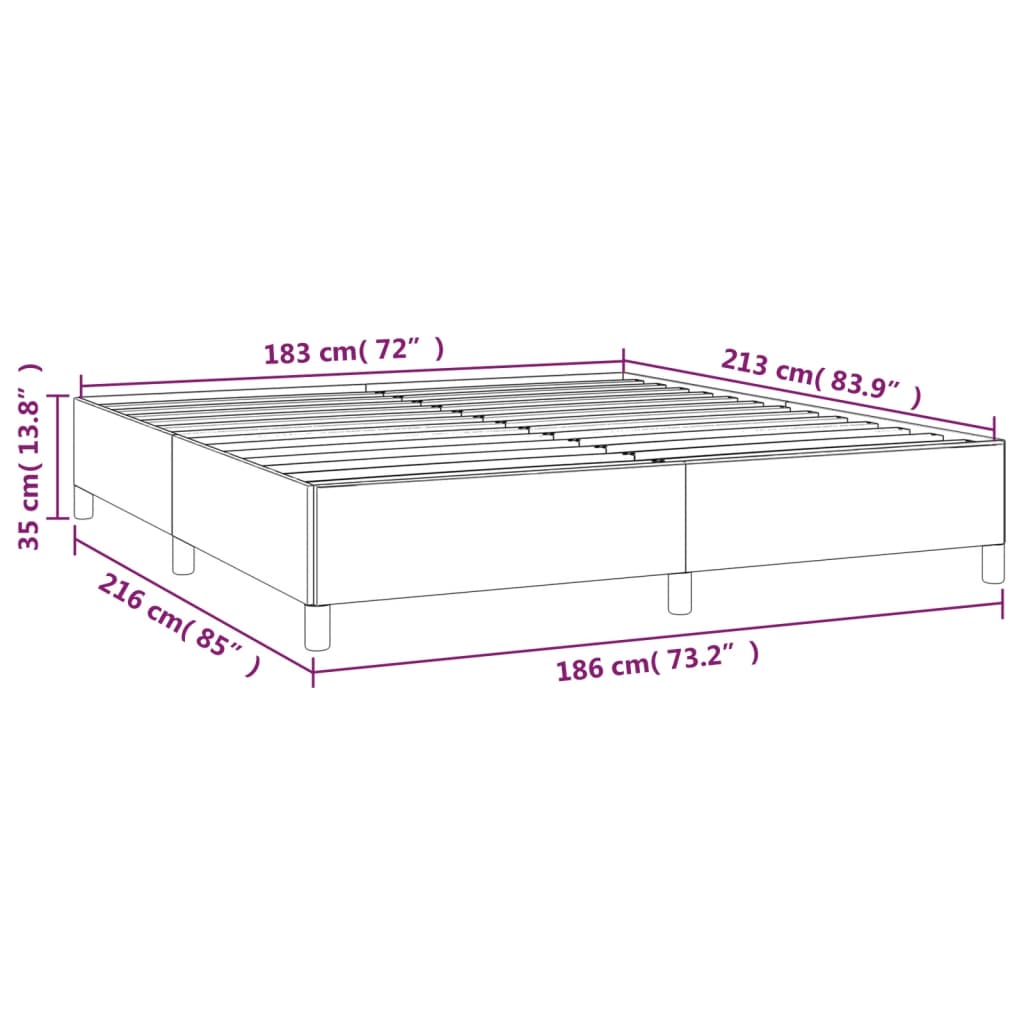 Bed Frame without Mattress White California King Faux Leather