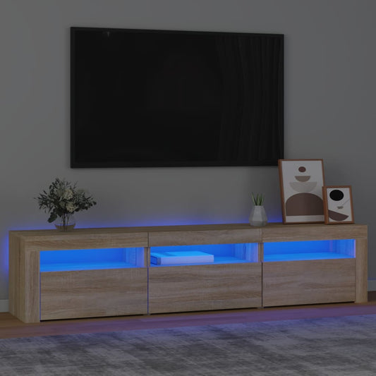 TV Stand with LED Lights Sonoma Oak 70.9"x13.8"x15.7"