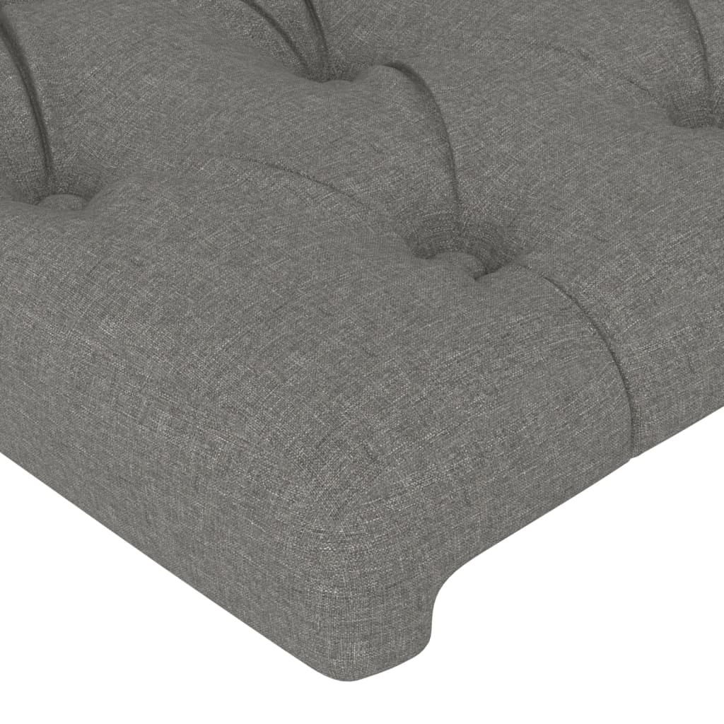 Headboards 2 pcs Dark Gray 35.4"x2.8"x30.7"/34.6" Fabric