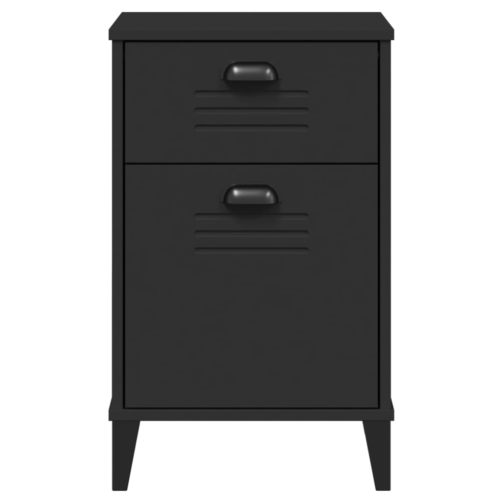 Bedside Cabinet VIKEN Black Engineered Wood