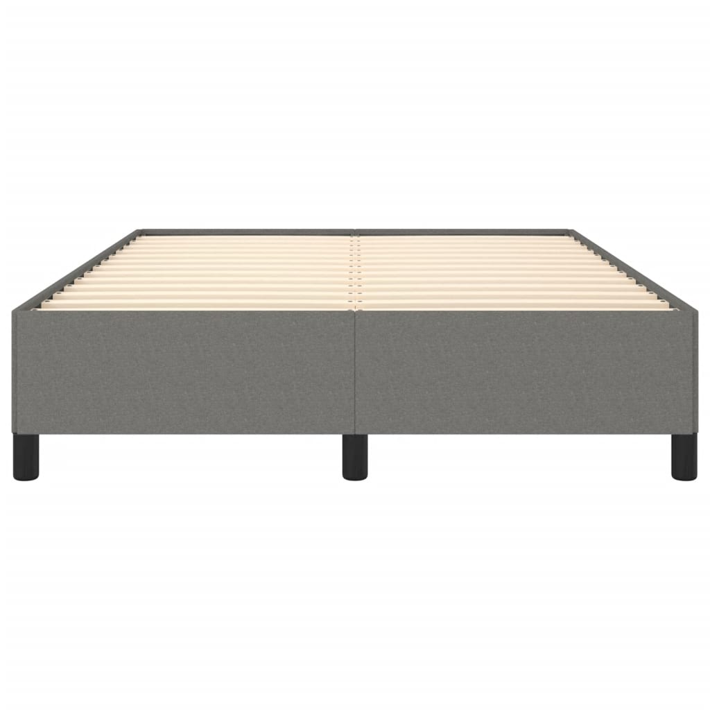 Bed Frame without Mattress Dark Gray 53.9"x74.8" Fabric