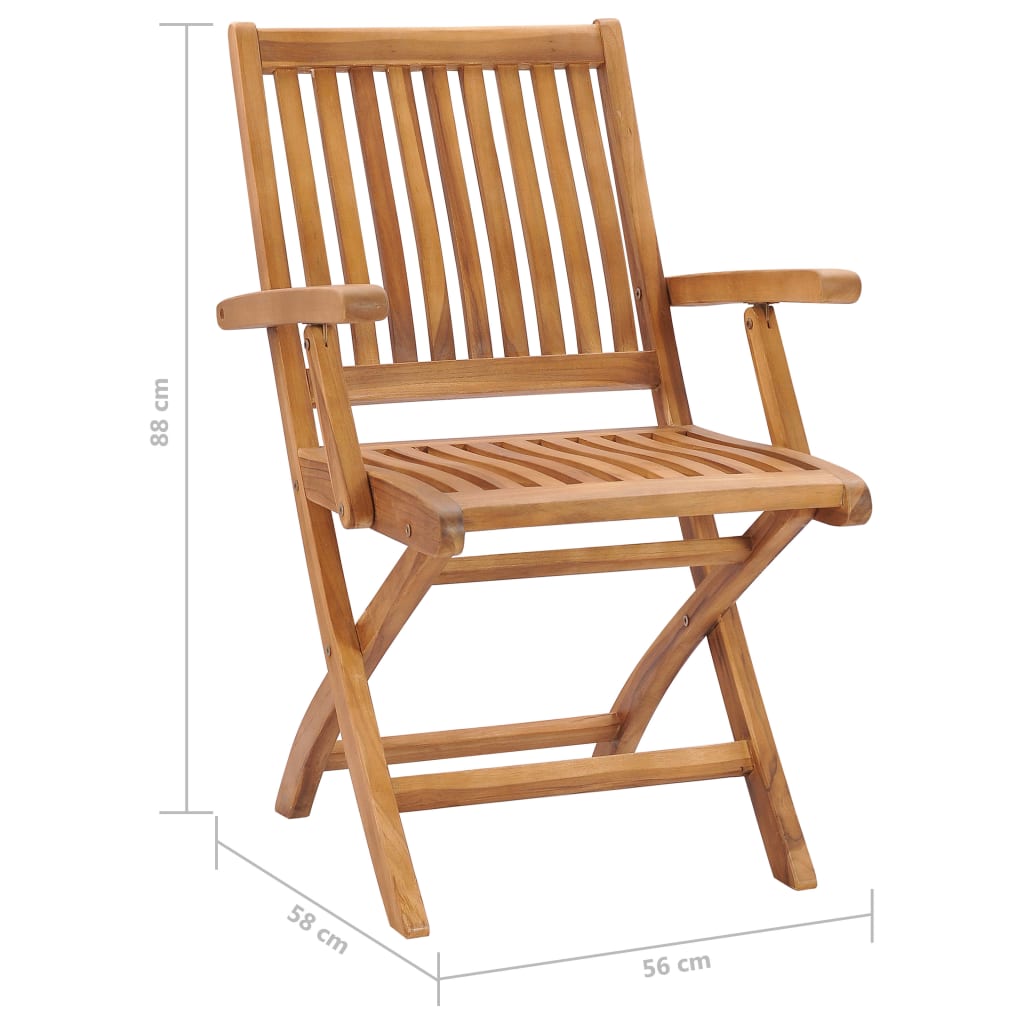 Patio Chairs 2 pcs with Green Cushions Solid Teak Wood