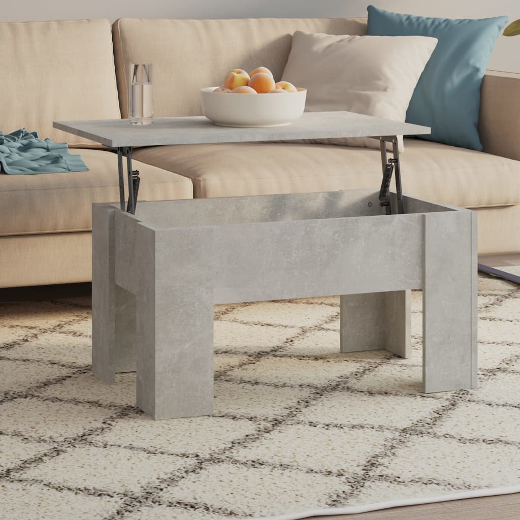 Coffee Table Concrete Gray 31.1"x19.3"x16.1" Engineered Wood