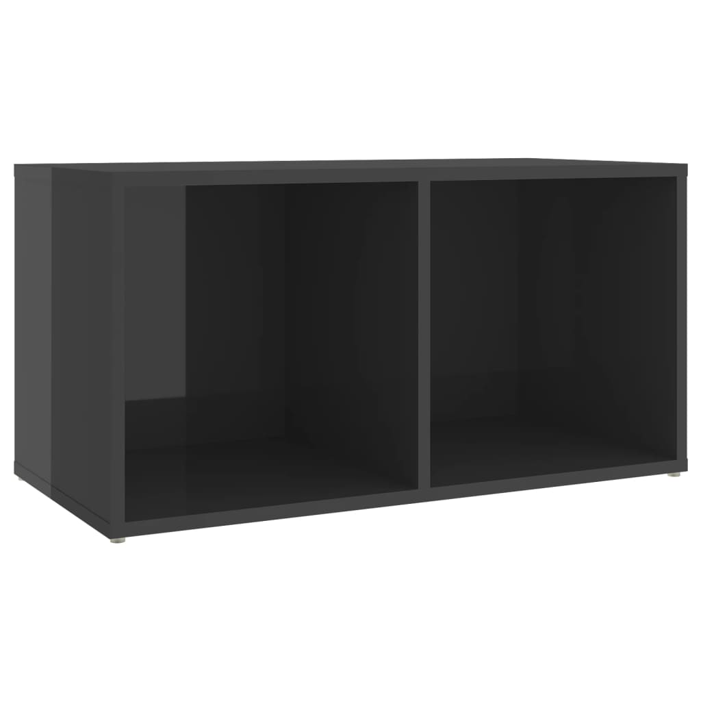 5 Piece TV Stand Set High Gloss Gray Engineered Wood